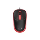 GENIUS Egér, vezetékes, optikai, normál méret, USB, GENIUS "DX-123", fekete-piros