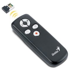   GENIUS Prezentációs távirányító, lézermutatóval, vezeték nélküli, GENIUS "Media Pointer 100"
