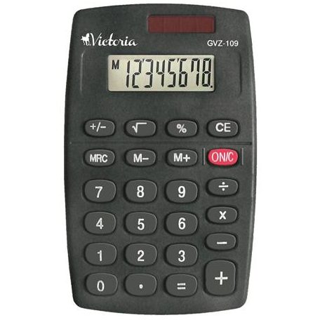 VICTORIA OFFICE Zsebszámológép, 8 számjegy, VICTORIA OFFICE, "GVZ-109"