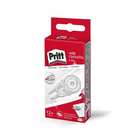 HENKEL Utántöltő kazetta, 6 mm x 12 m, HENKEL "Pritt Refill"