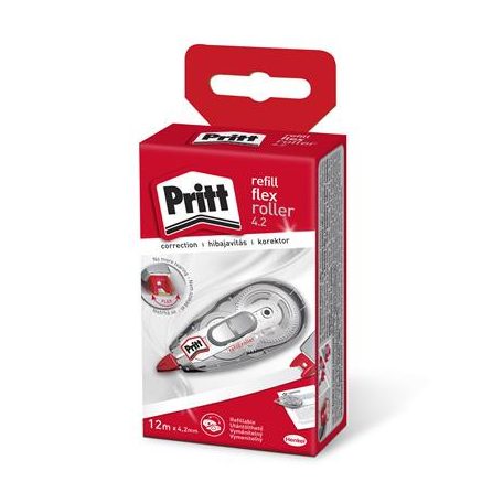 HENKEL Hibajavító roller, 4,2 mm x 12 m, utántölthető, HENKEL "Pritt"