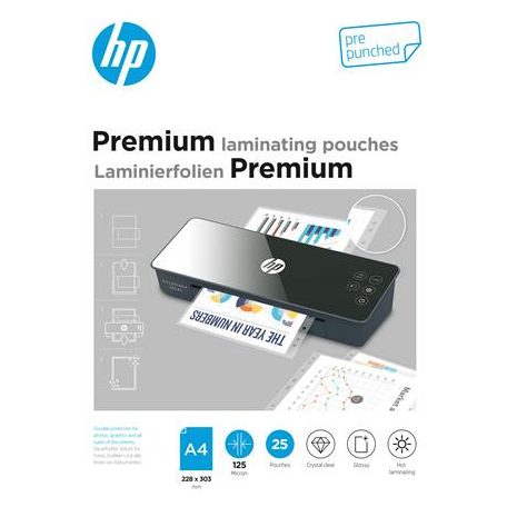 HP Meleglamináló fólia, 125 mikron, A4, fényes, 25 db, HP "Premium"