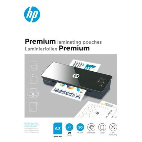 HP Meleglamináló fólia, 80 mikron, A3, fényes, 50 db, HP "Premium"