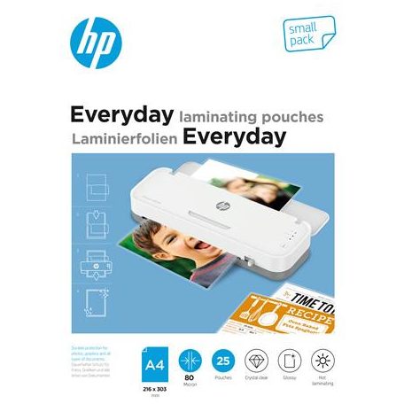 HP Meleglamináló fólia, 80 mikron, A4, fényes, 25 db, HP "Everyday"