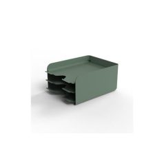 ALBA Irattálca, fém, 3 részes, ALBA, zöld