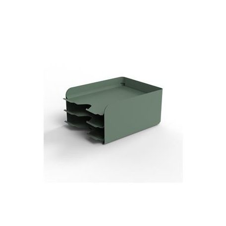 ALBA Irattálca, fém, 3 részes, ALBA, zöld