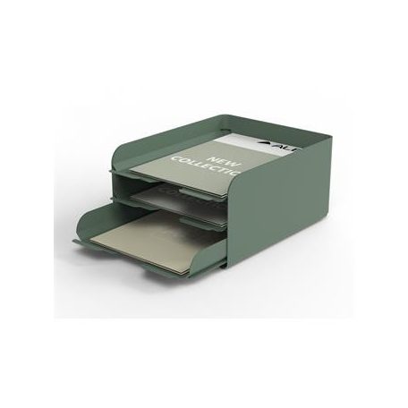 ALBA Irattálca, fém, 3 részes, ALBA, zöld