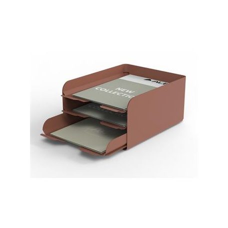 ALBA Irattálca, fém, 3 részes, ALBA, terrakotta