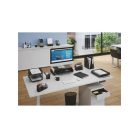 ALBA Monitorállvány, rendszerezővel, fémhálós, ALBA, fekete