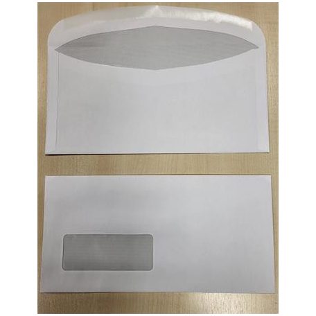 Boríték, C6/C5, enyvezett, bal ablakos (35*90) KF