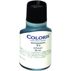   COLORIS Bélyegzőfesték, 50 ml, ipari, univerzális, COLORIS "R9", fekete