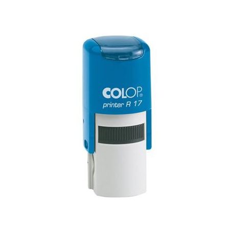 COLOP Bélyegző, kör, COLOP " Printer R 17", kék ház - kék párna