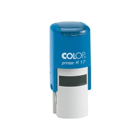 COLOP Bélyegző, kör, COLOP " Printer R 17", kék ház - kék párna