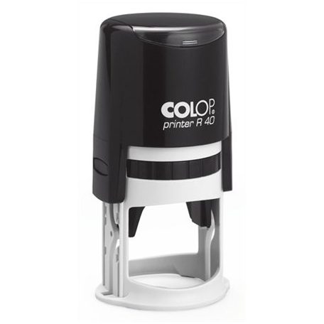 COLOP Bélyegző, kör, COLOP "Printer R 40", fekete cserepárnával