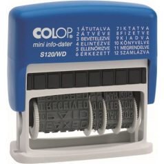   COLOP Dátum- és szövegbélyegző, 12 féle szöveggel, COLOP "S120/WD"