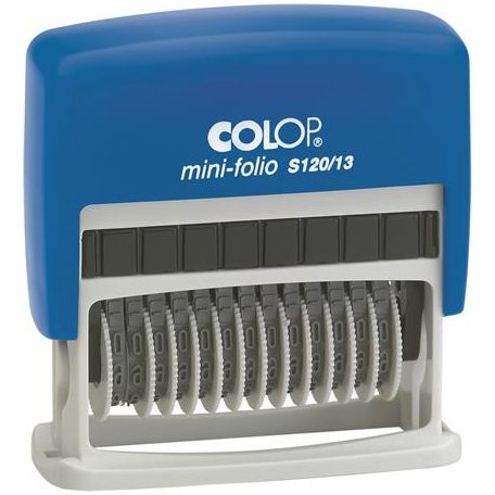 COLOP Számbélyegző, COLOP "S120/13", natúr filc párnával