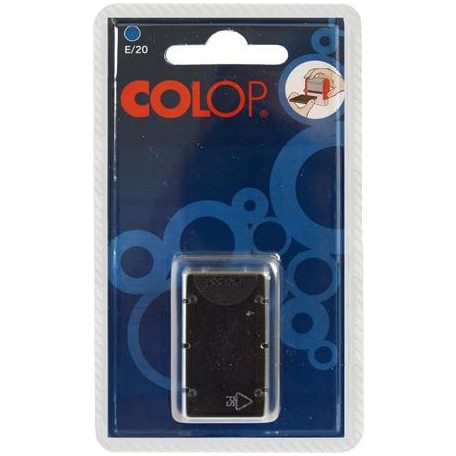 COLOP Bélyegző cserepárna, 2 db/bliszter, COLOP "E/20", kék