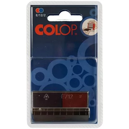 COLOP Bélyegző cserepárna, 2 db/bliszter, kétszínű változat, COLOP "E12/2", kék-piros