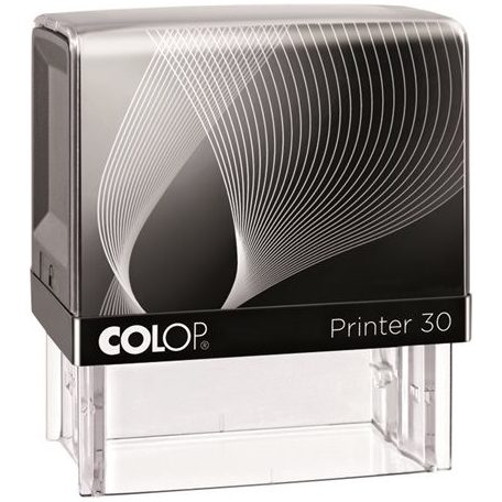 COLOP Bélyegző, COLOP "Printer IQ 30" fekete ház - fekete párnával