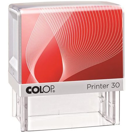 COLOP Bélyegző, COLOP "Printer IQ 30" fehér ház - fekete párnával