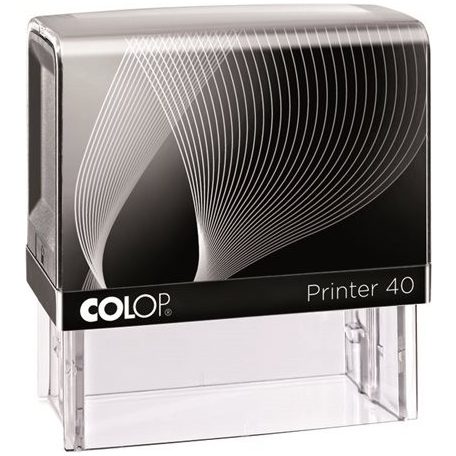 COLOP Bélyegző, COLOP "Printer IQ 40" fekete ház - fekete párnával