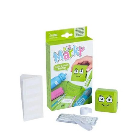 COLOP Bélyegző textilhez, kirakós COLOP "Marky", zöld ház, fekete párnával