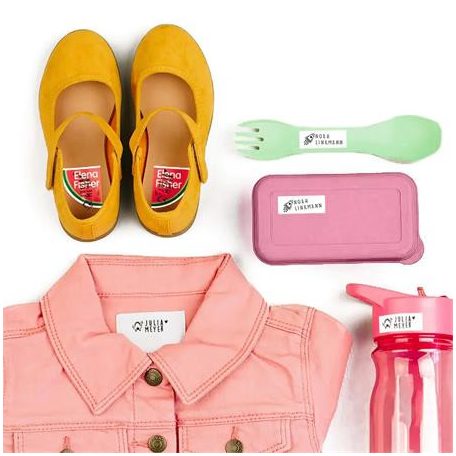COLOP Bélyegző textilhez, kirakós COLOP "Marky", pink ház, fekete párnával