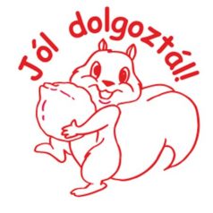   COLOP Bélyegző, motivációs, Jól dolgoztál!, COLOP "N43-kék", piros