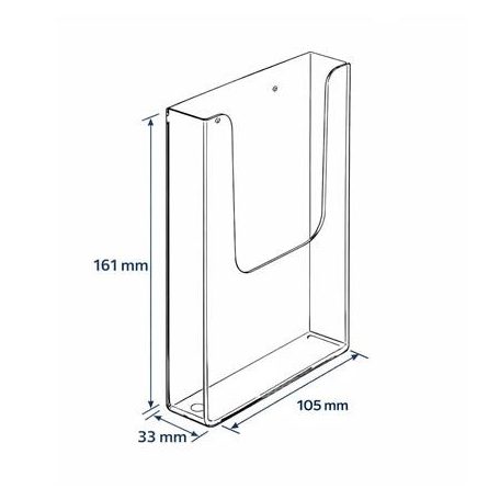 Prospektustartó, fali, 1 rekeszes, 1/3 A4