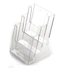 Prospektustartó, asztali/fali, 3 rekeszes, A5