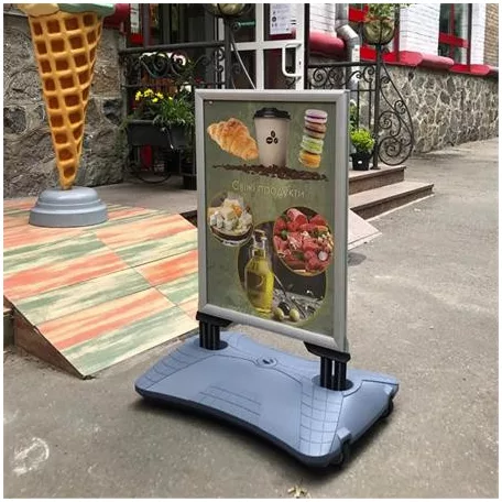 Megállító tábla, poszteres, víztartályos, A1 méret, 59,4x84,1 cm