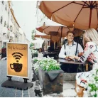 Megállító tábla, poszteres, víztartályos, A1 méret, 59,4x84,1 cm