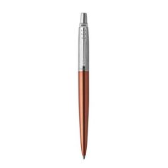   PARKER Golyóstoll, 0,7 mm, ezüst színű klip, Chelsea narancssárga tolltest, PARKER "Royal Jotter", kék