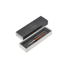   PARKER Golyóstoll, 0,7 mm, ezüst színű klip, Chelsea narancssárga tolltest, PARKER "Royal Jotter", kék