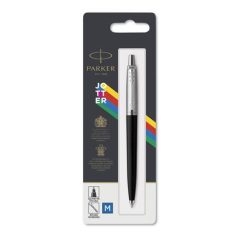   PARKER Golyóstoll, 0,7 mm, ezüst színű klip, fekete tolltest, PARKER "Royal Jotter Originals", kék