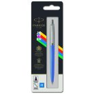 PARKER Golyóstoll, 0,7 mm, ezüst színű klip, kék tolltest, PARKER "Royal Jotter Originals", kék