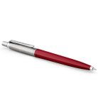 PARKER Golyóstoll, 0,7 mm, ezüst színű klip, piros tolltest, PARKER "Royal Jotter Originals", kék