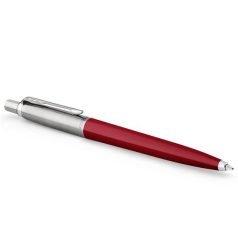   PARKER Golyóstoll, 0,7 mm, ezüst színű klip, piros tolltest, PARKER "Royal Jotter Originals", kék