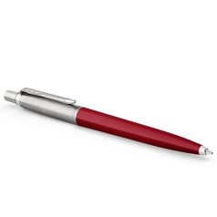   PARKER Golyóstoll, 0,7 mm, ezüst színű klip, piros tolltest, PARKER "Royal Jotter Originals", kék