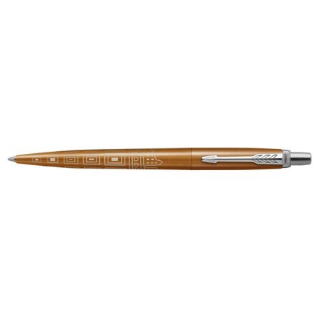 PARKER Golyóstoll, 0,7 mm, ezüst színű klip, mintás tolltest, PARKER, "Royal Jotter Róma", kék