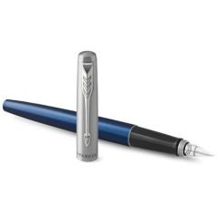   PARKER Töltőtoll, ezüst színű klip, kék tolltest, PARKER "Royal Jotter"