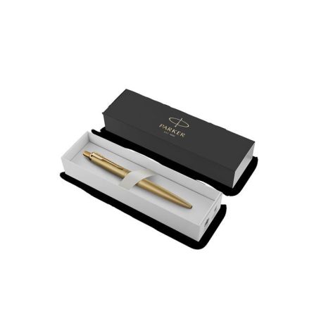 PARKER Golyóstoll, 0,7 mm, nyomógombos, arany színű klip, arany tolltest, PARKER, "Royal Jotter XL", kék