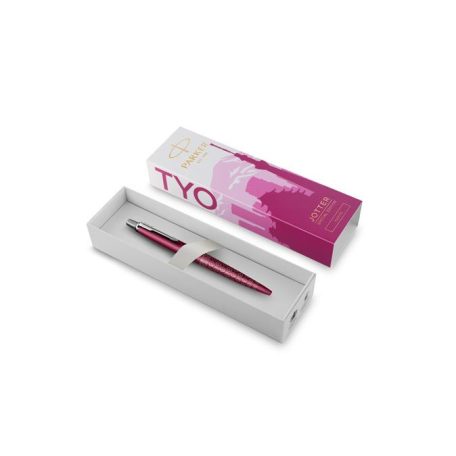 PARKER Golyóstoll, 0,7 mm, ezüst színű klip, mintás tolltest, PARKER, "Royal Jotter Tokyo", kék