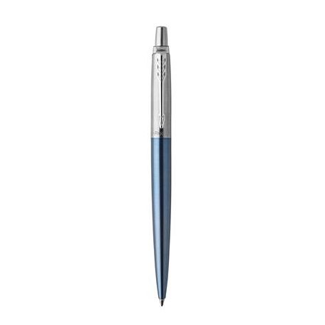 PARKER Golyóstoll, 0,7 mm, ezüst színű klip, Waterloo kék tolltest, PARKER "Royal Jotter", kék