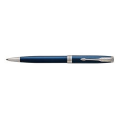   PARKER Golyóstoll, 1 mm, rotációs, kék tolltest, ezüst klip, PARKER "Royal Sonnet", kék