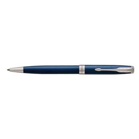 PARKER Golyóstoll, 1 mm, rotációs, kék tolltest, ezüst klip, PARKER "Royal Sonnet", kék