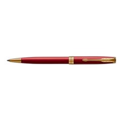   PARKER Golyóstoll, 1 mm, rotációs, piros tolltest, arany klip, PARKER "Royal Sonnet", kék