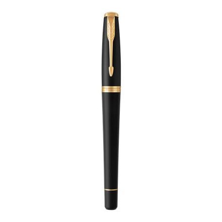 PARKER Töltőtoll, arany színű klip, matt fekete színű tolltest, PARKER "Royal Urban Twist"