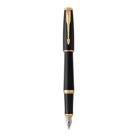 PARKER Töltőtoll, arany színű klip, matt fekete színű tolltest, PARKER "Royal Urban Twist"