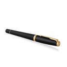 PARKER Töltőtoll, arany színű klip, matt fekete színű tolltest, PARKER "Royal Urban Twist"